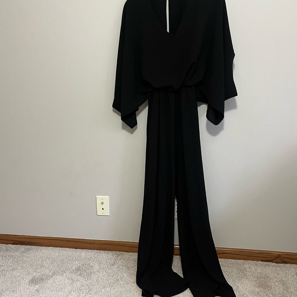 Tyche Black Jumpsuit with Keyhole Scooped Neckline, Women’s size medium - Picture 3 of 12